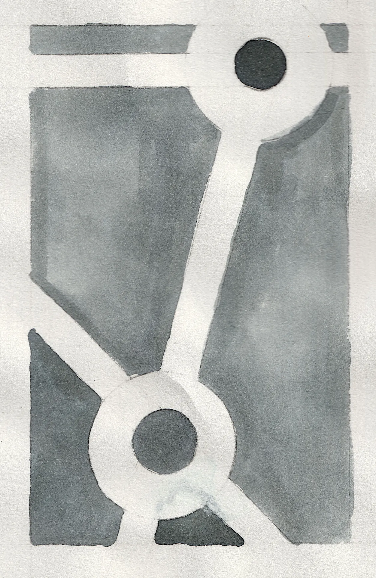 A small painting. Ink on paper.