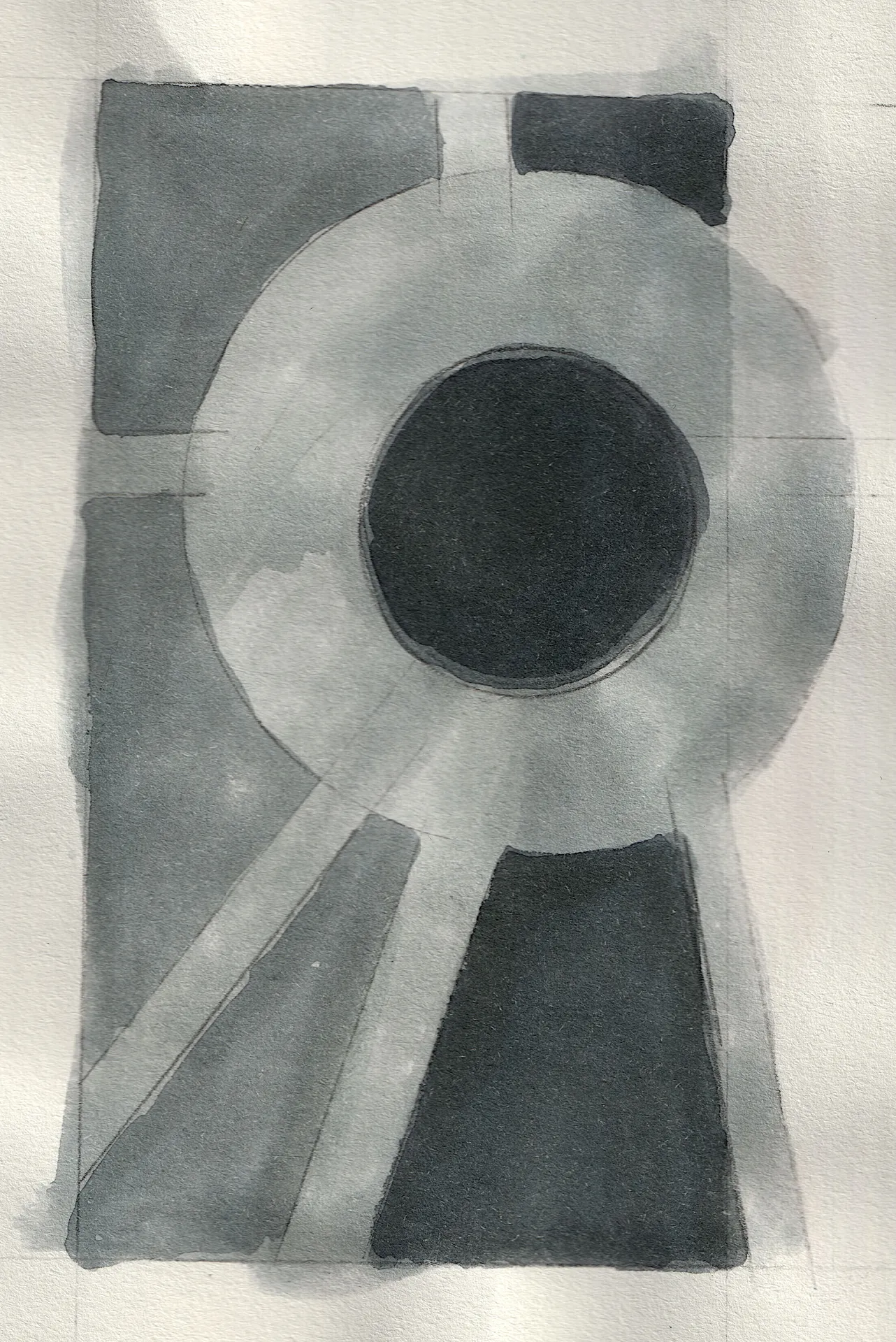 A small painting. Ink on paper.