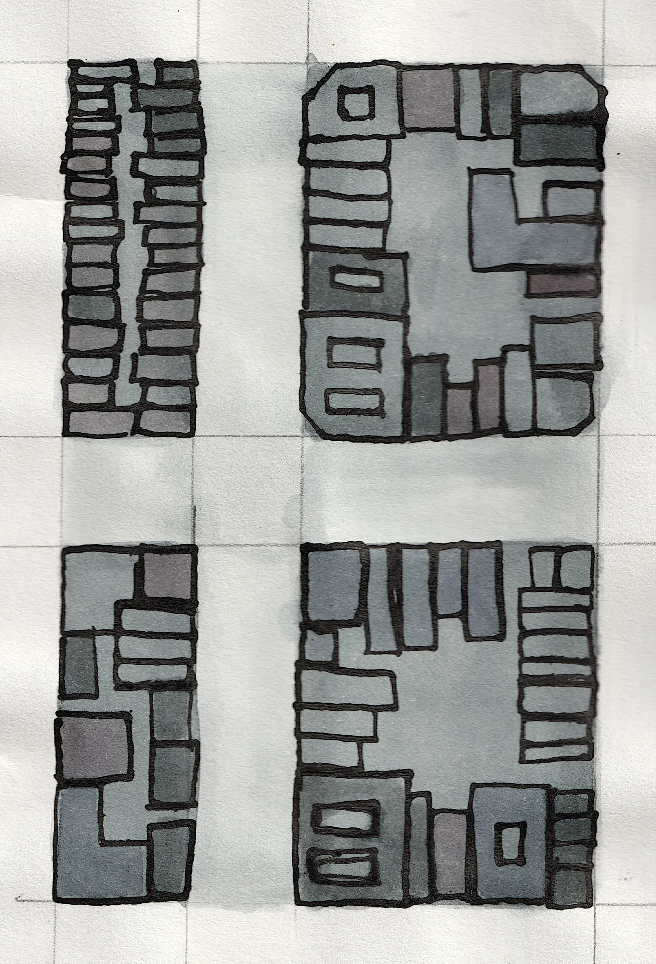 A small painting. Ink on paper.