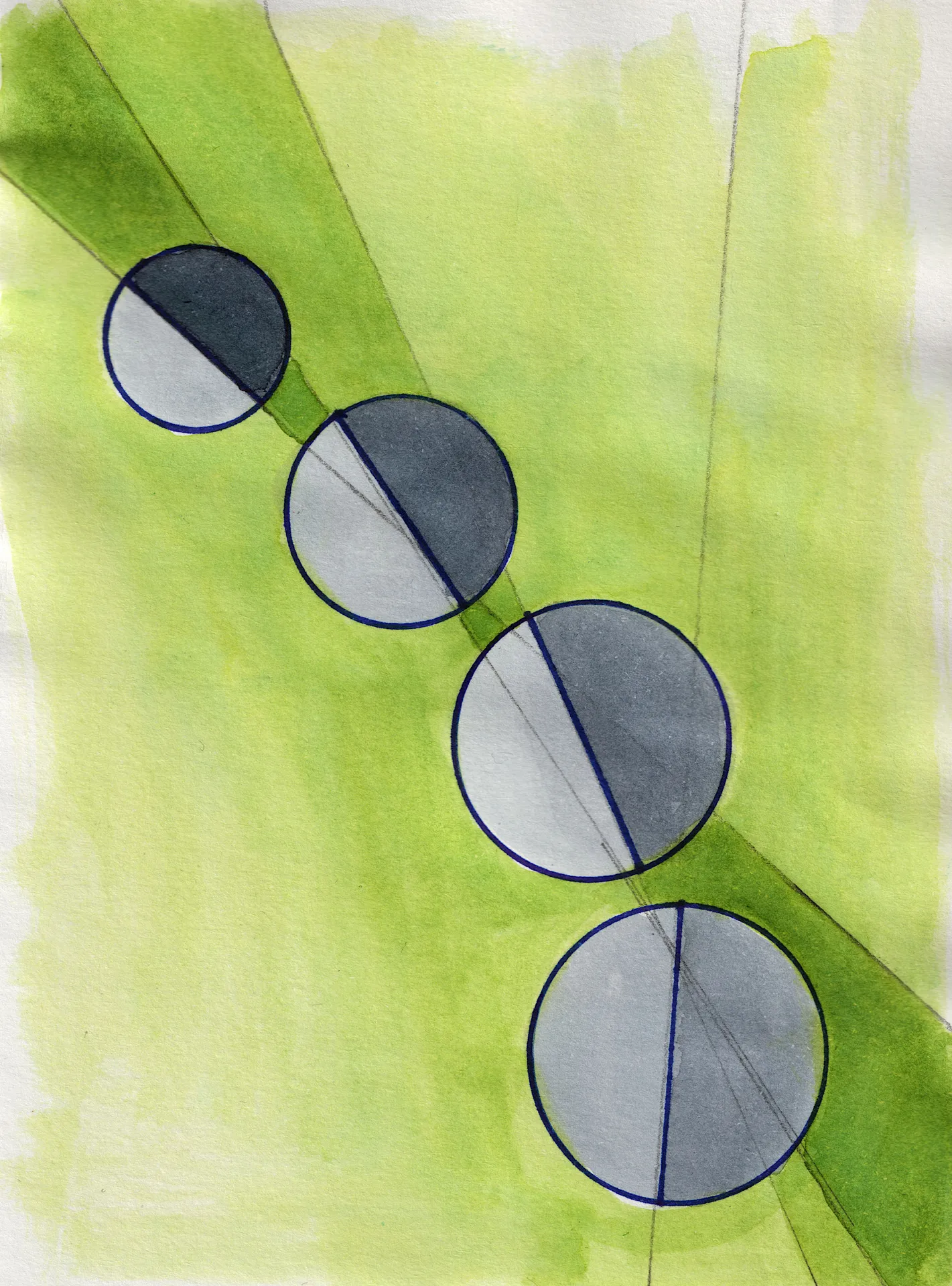 A small painting. Ink on paper.