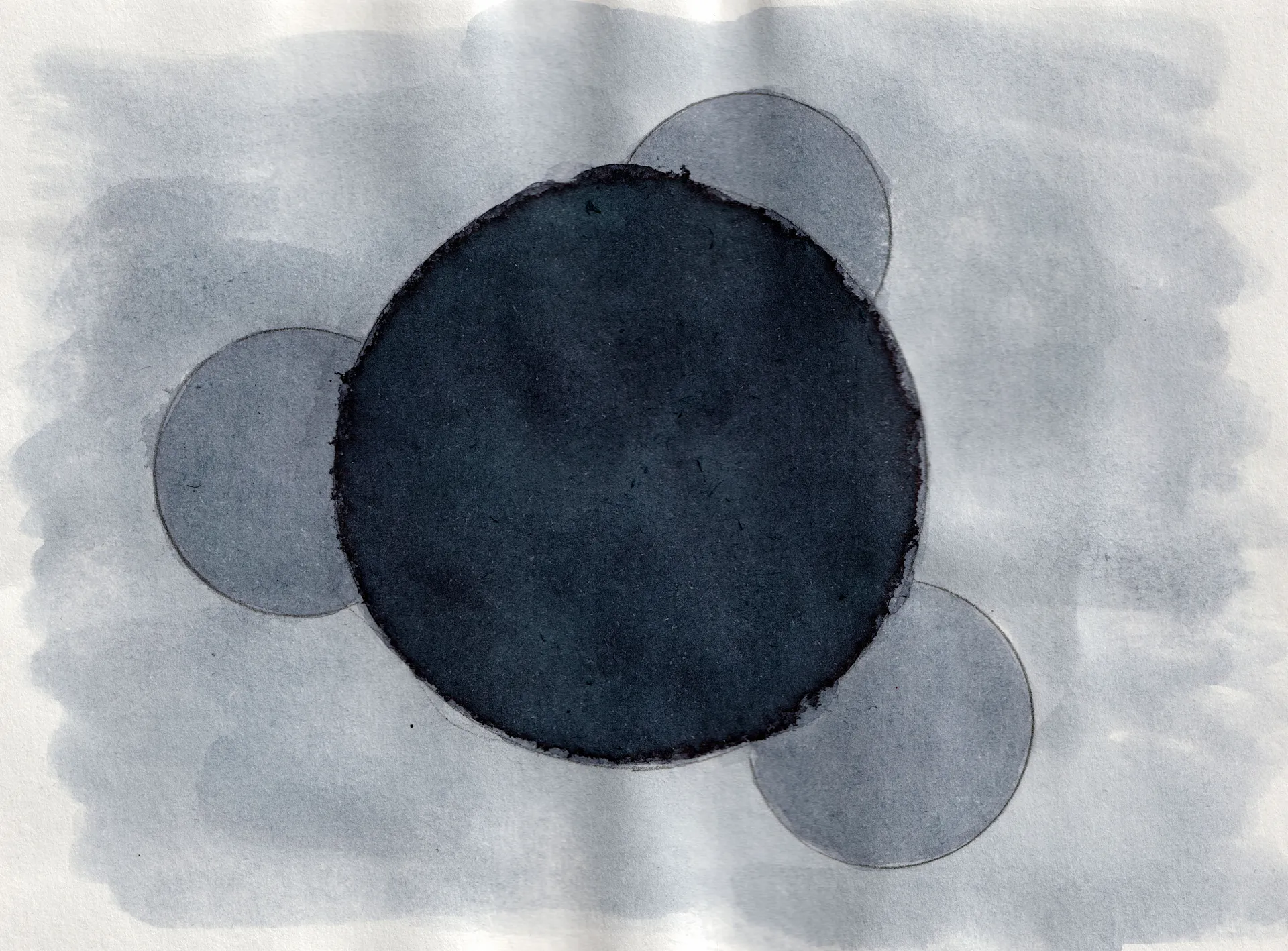 A small painting. Ink on paper.