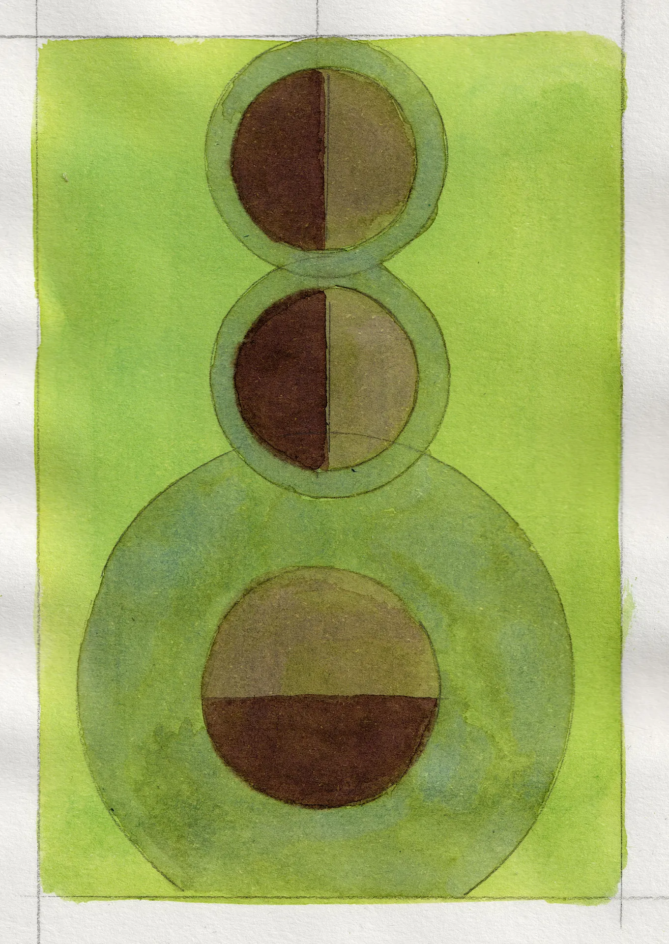 A small painting. Ink on paper.