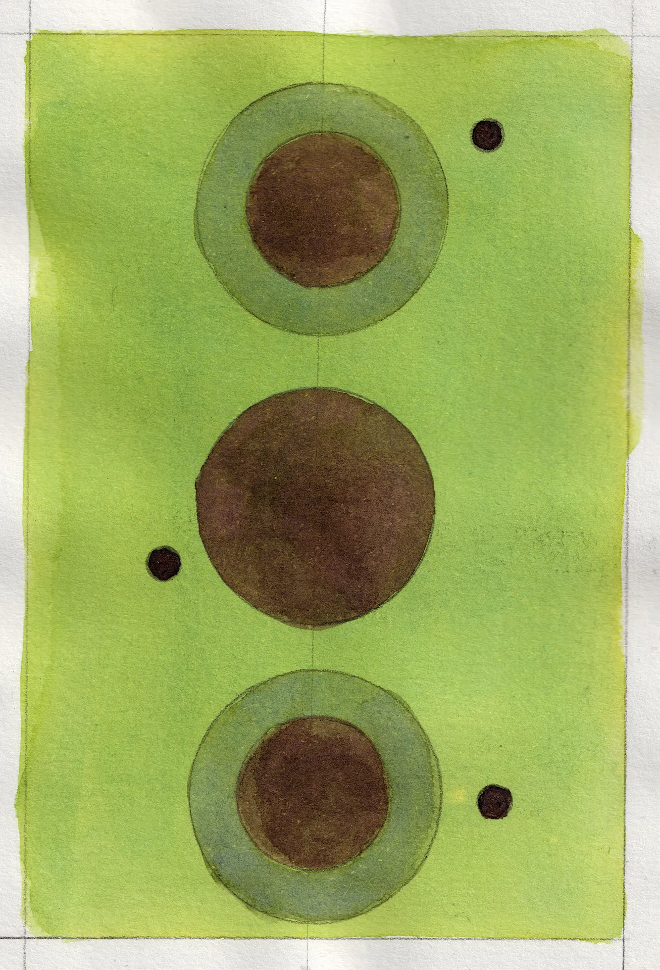 A small painting. Ink on paper.