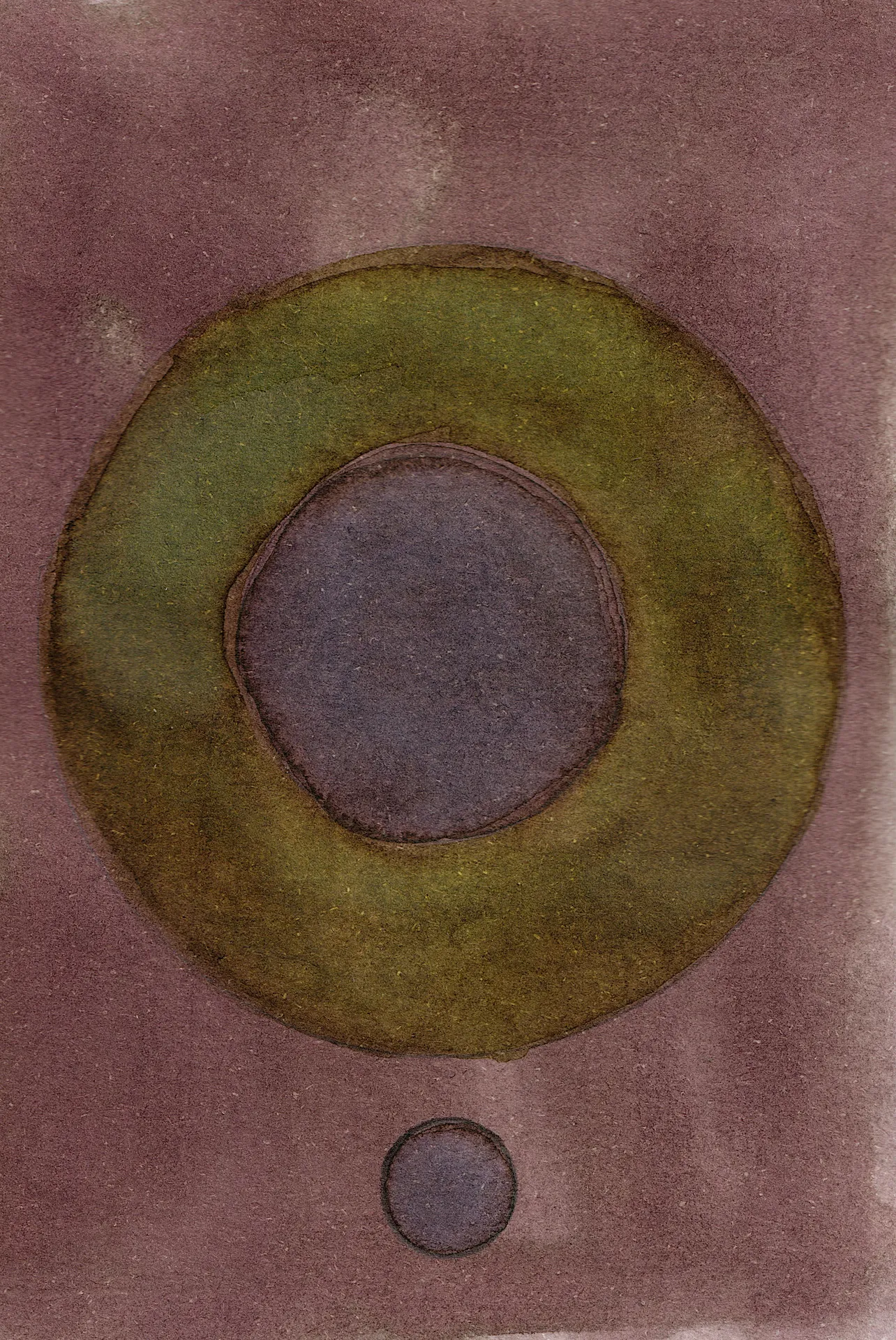 A small painting. Ink on paper.