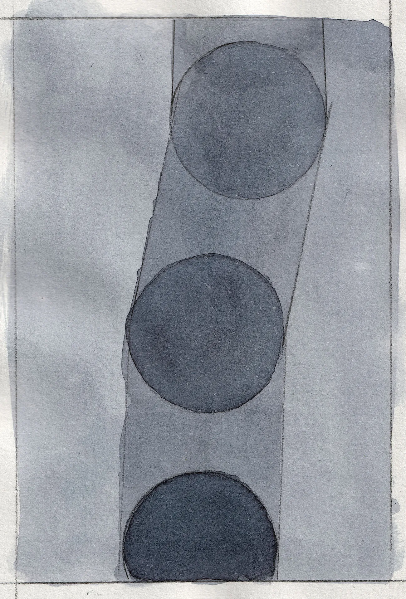 A small painting. Ink on paper.