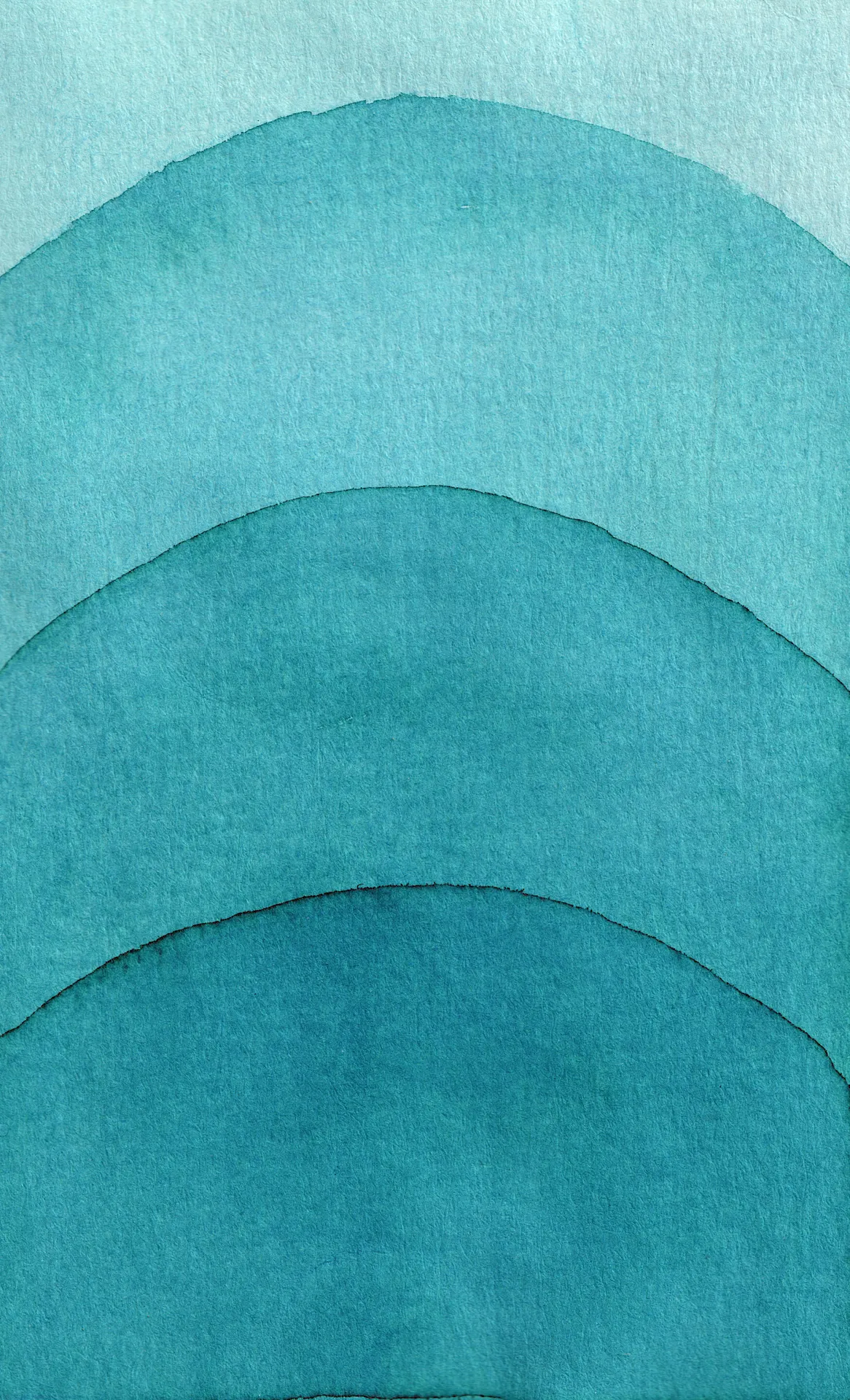 A small abstract painting. Ink on paper.