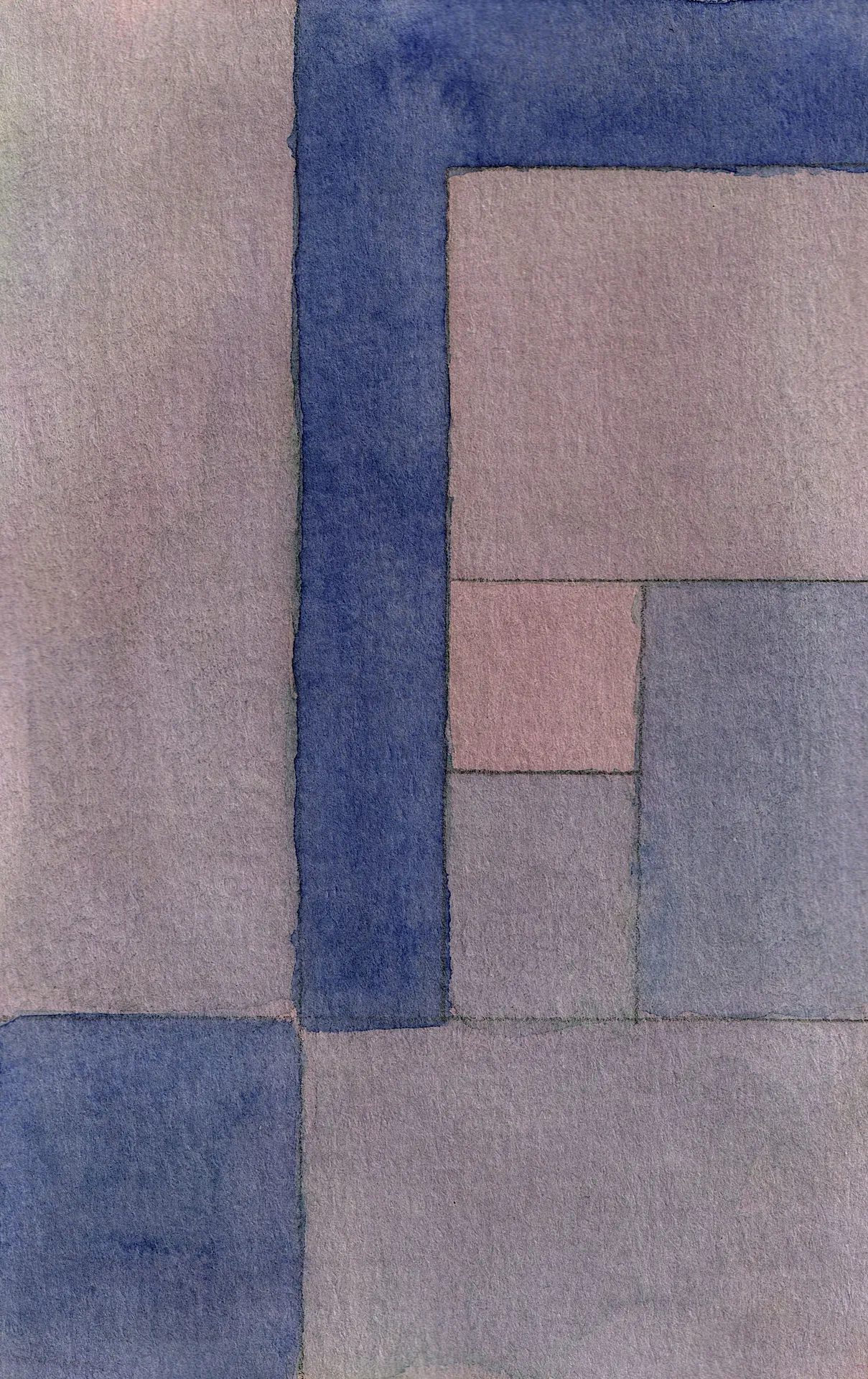 A small abstract painting. Ink on paper.