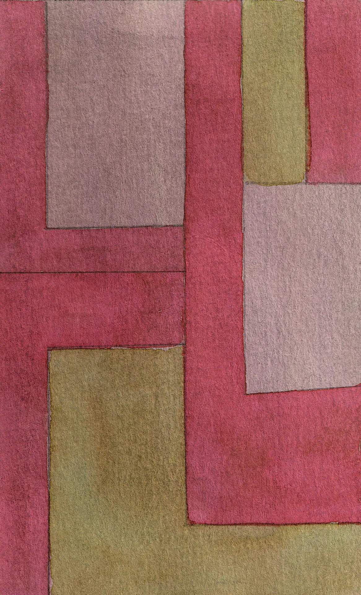 A small abstract painting. Ink on paper.