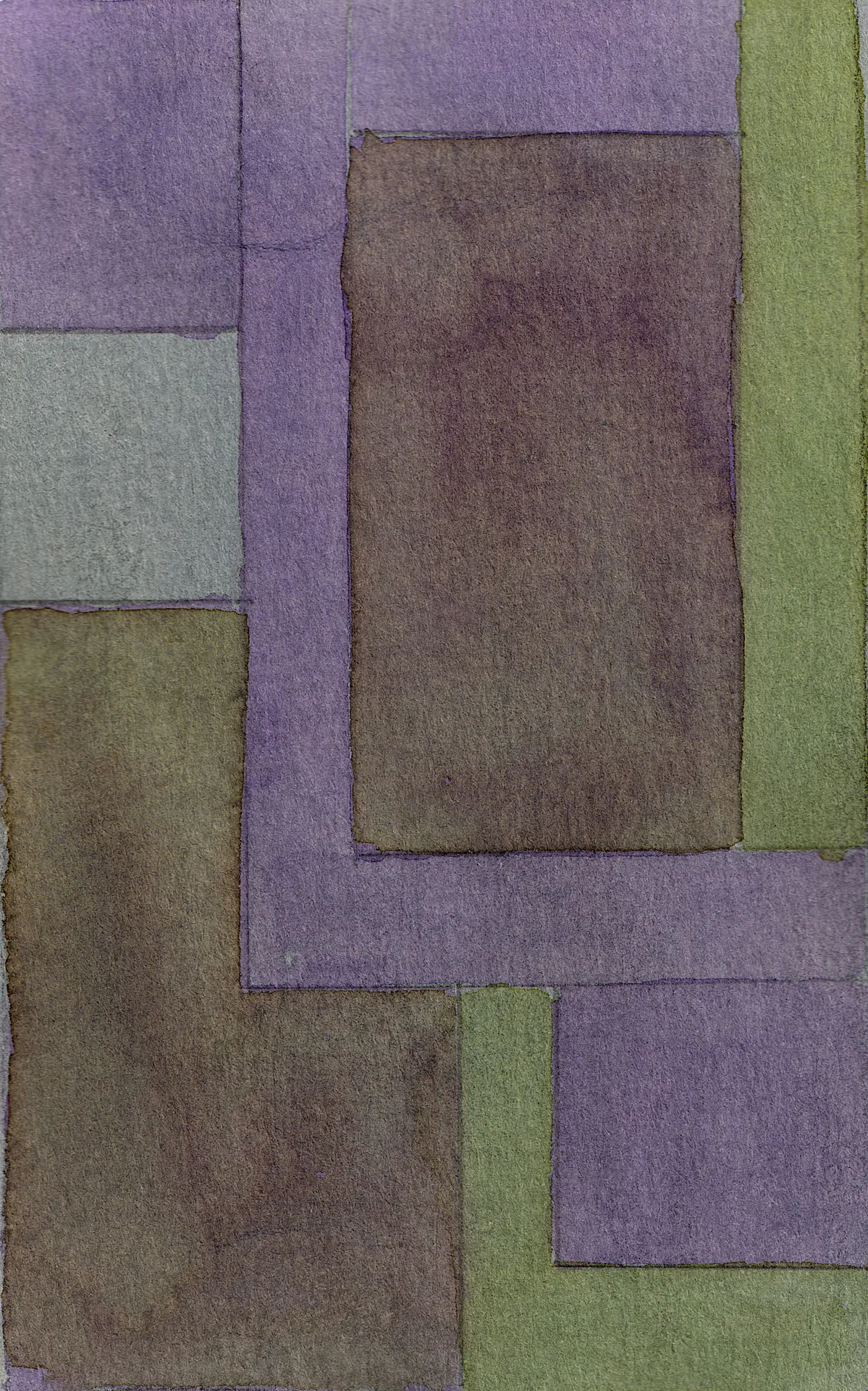 A small abstract painting. Ink on paper.