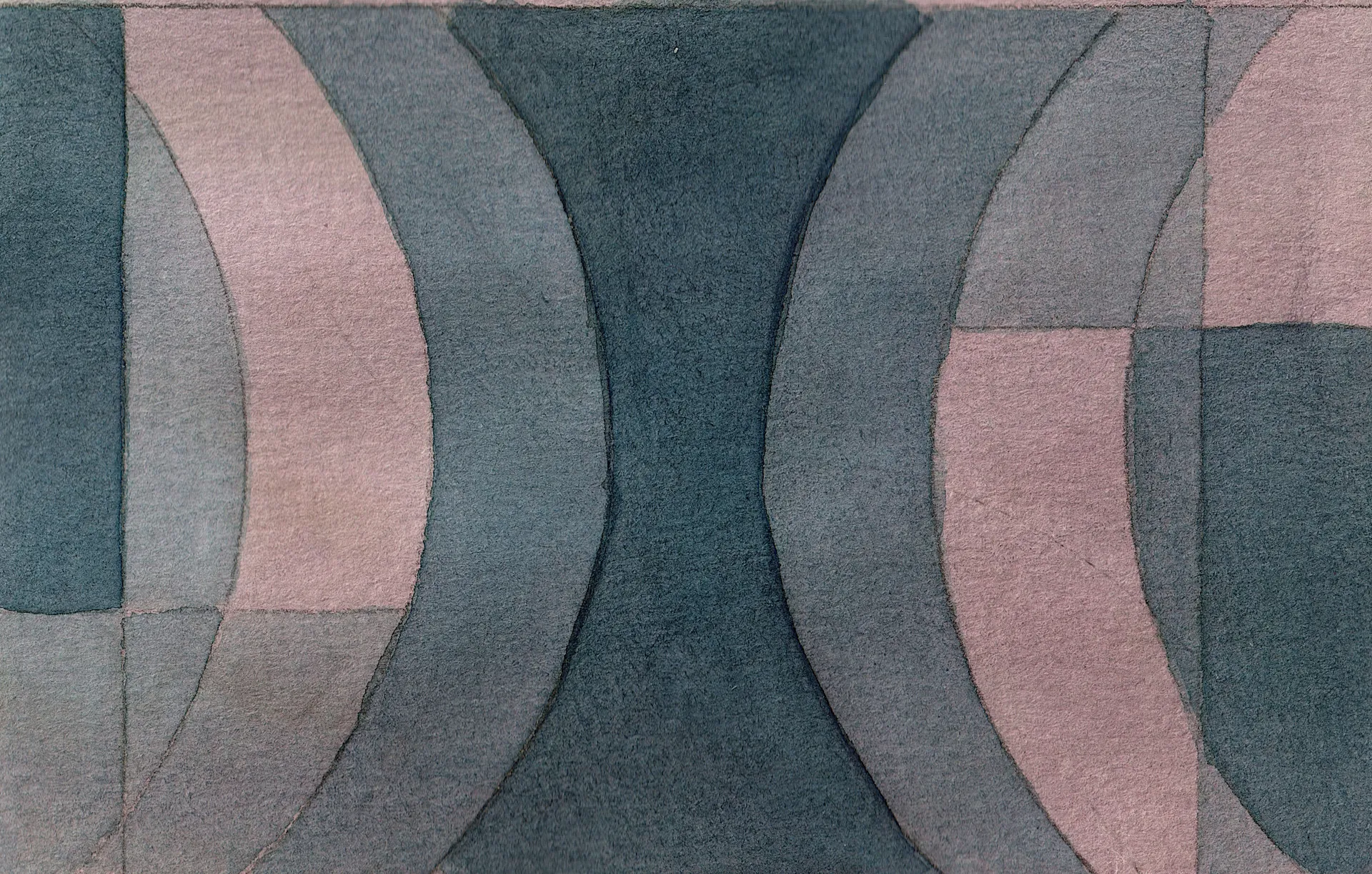 A small abstract painting. Ink on paper.