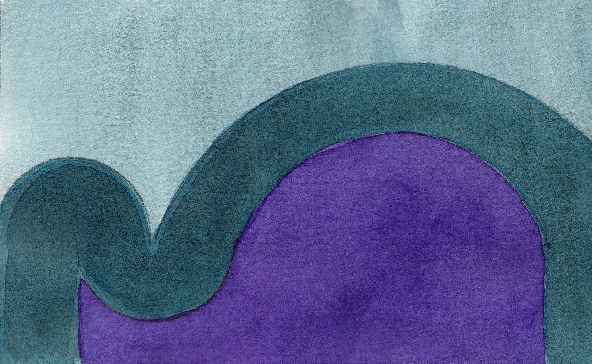 A small abstract painting. Ink on paper.