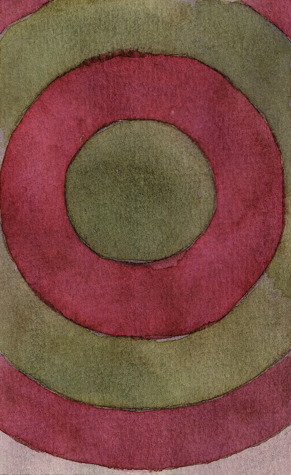 A small abstract painting. Ink on paper.