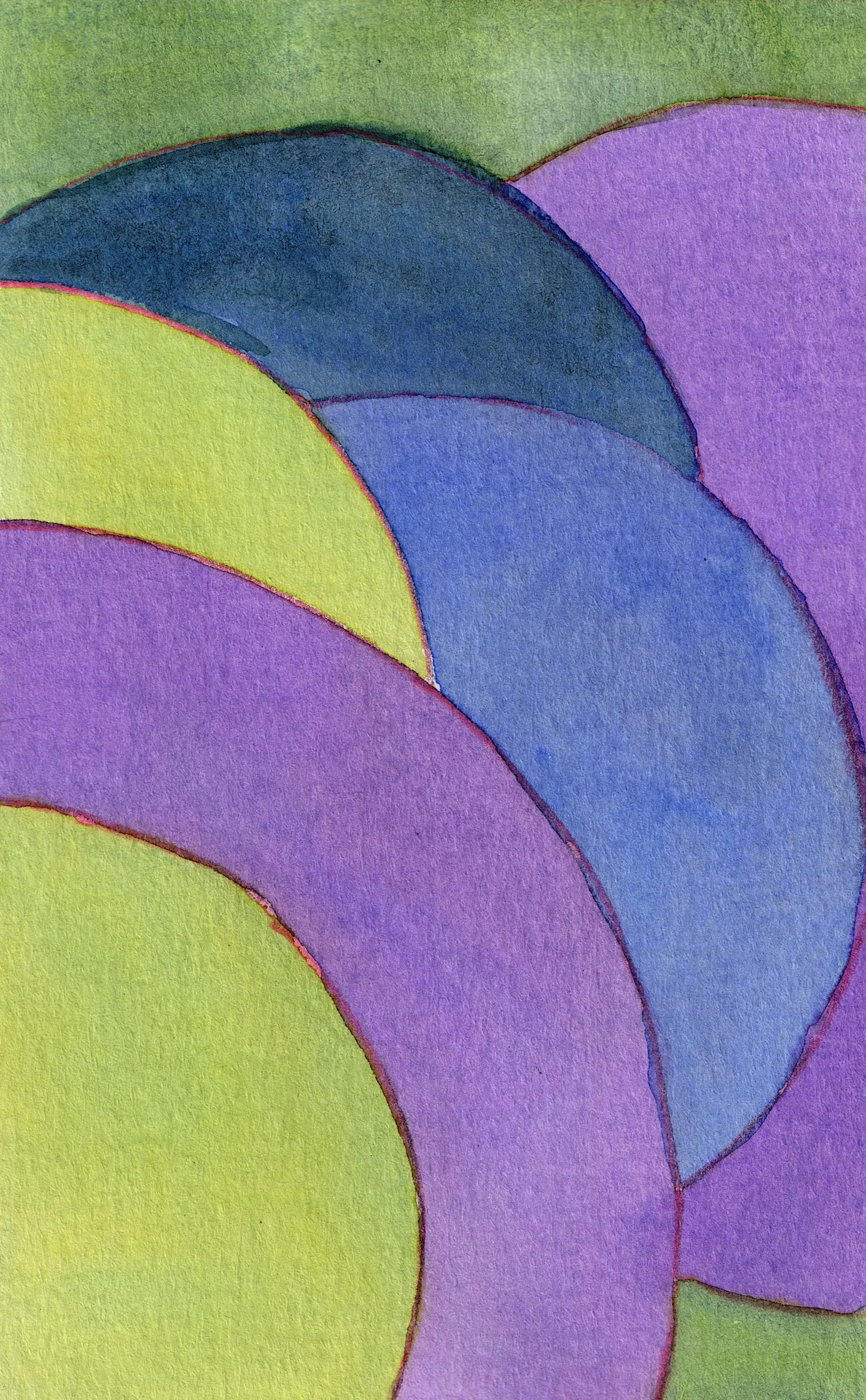 A small abstract painting. Ink on paper.