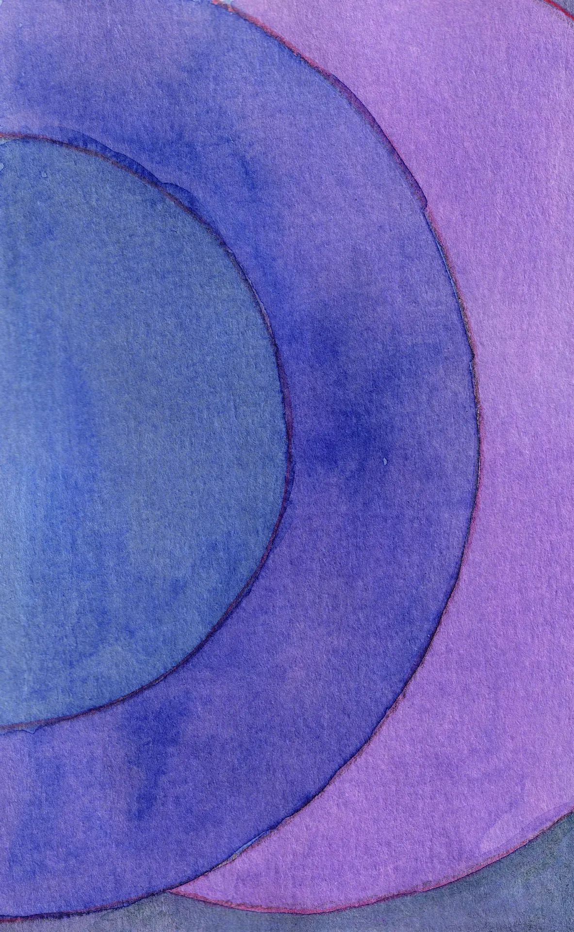 A small abstract painting. Ink on paper.