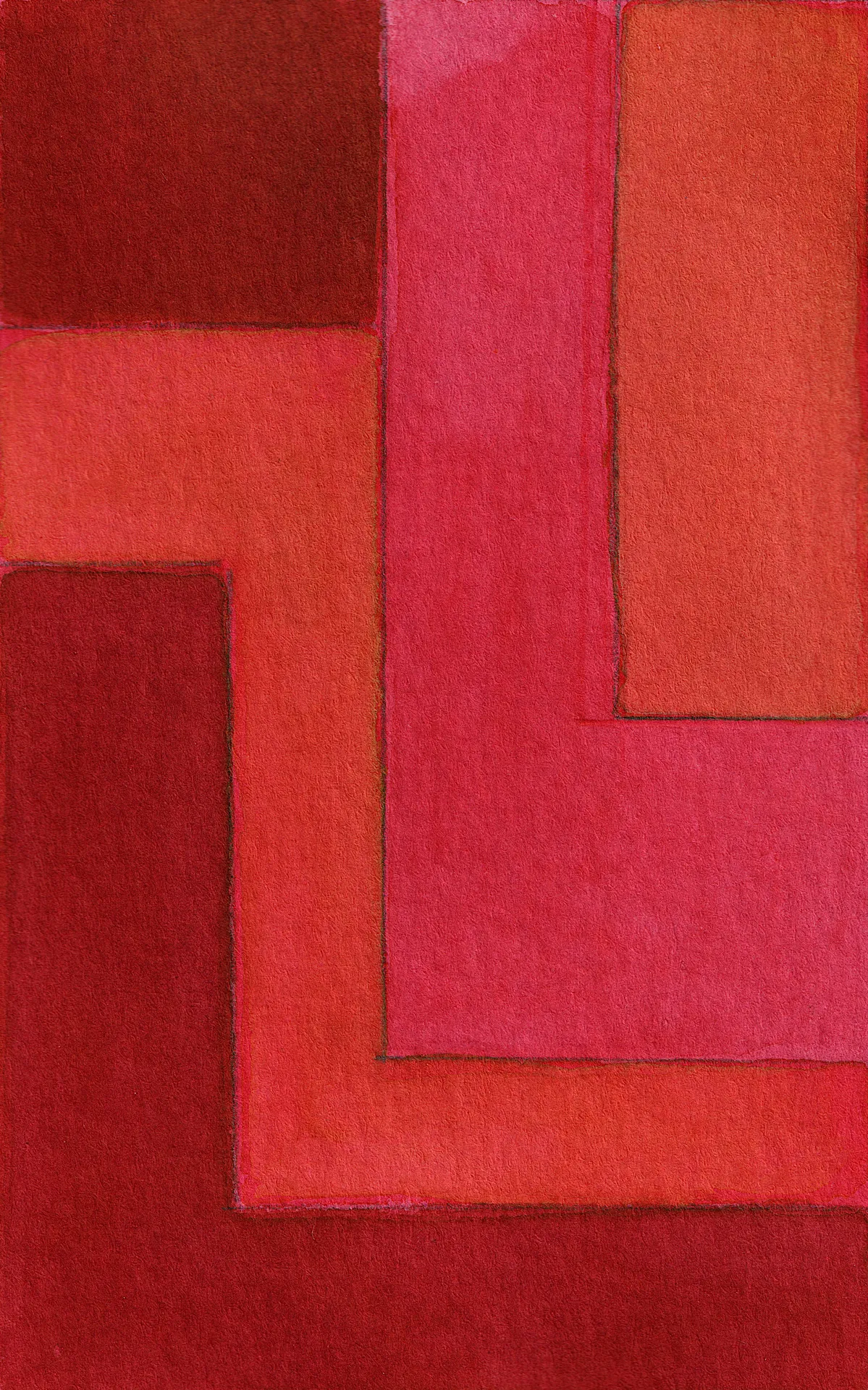 A small abstract painting. Ink on paper.