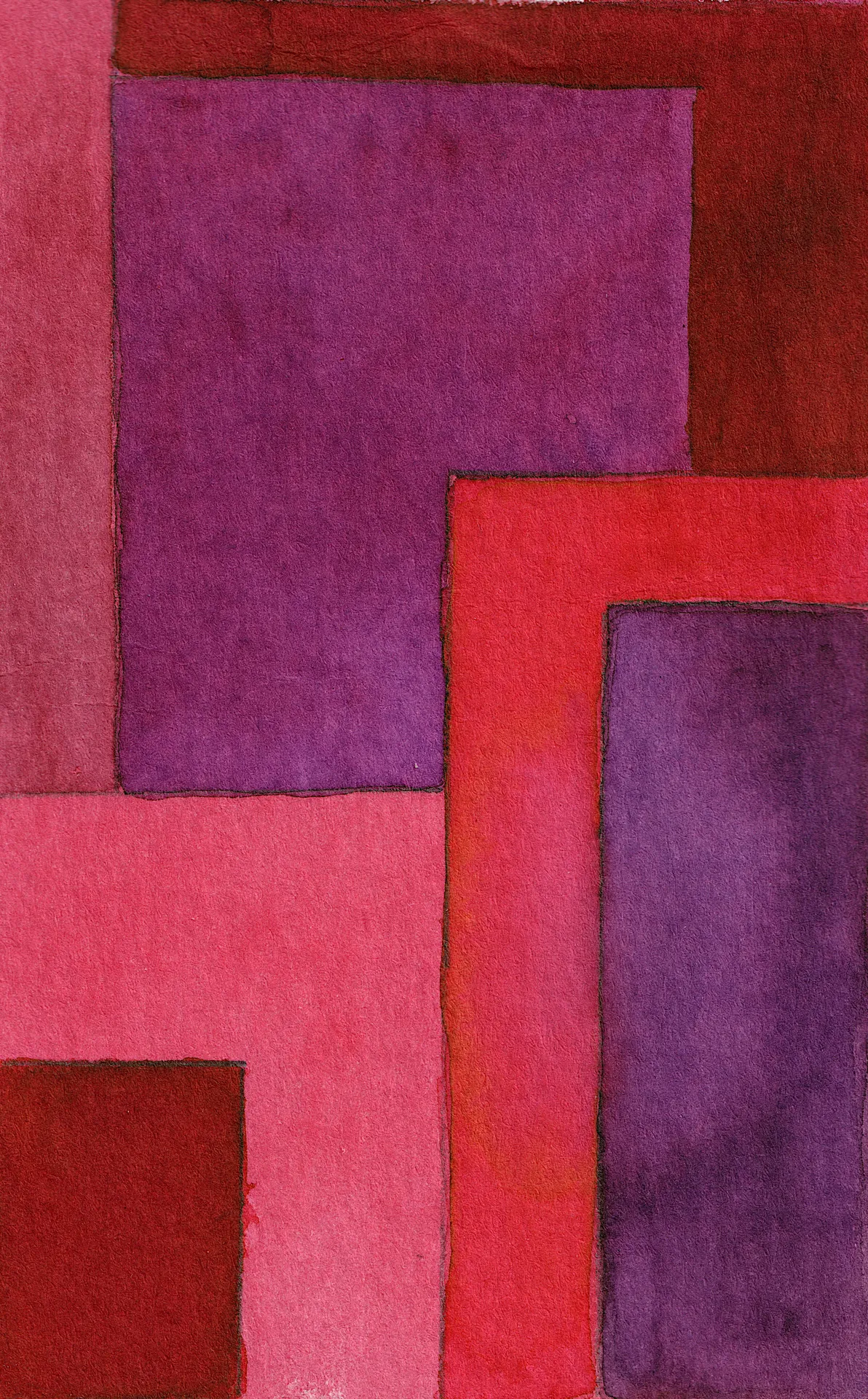 A small abstract painting. Ink on paper.