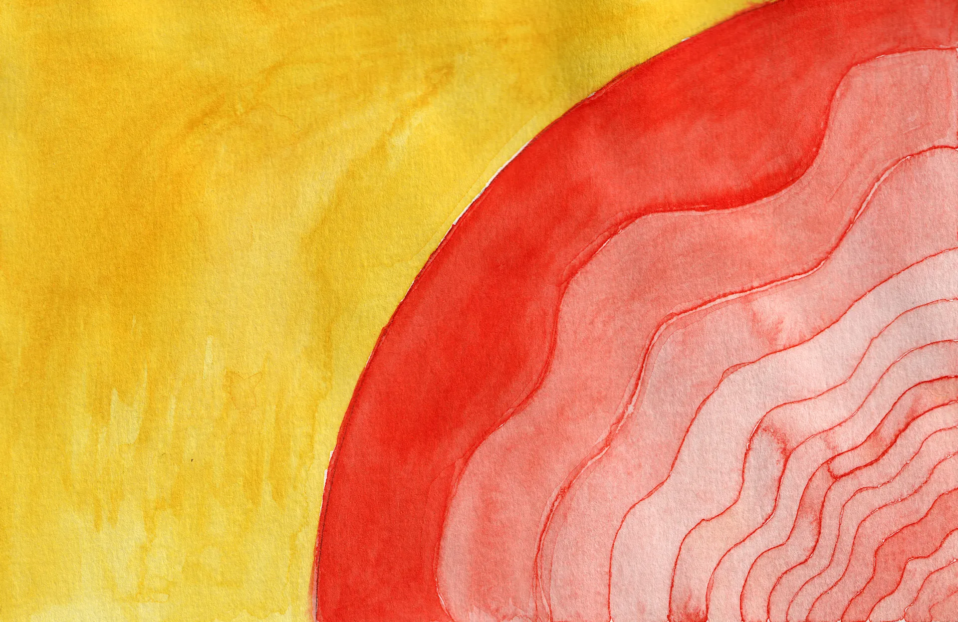 A small abstract painting. Ink on paper.